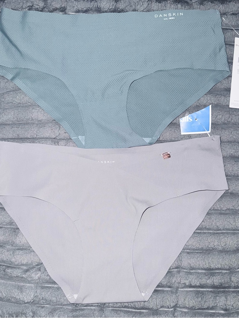 Set of 2 Danskin Gray Green Underwear Panties Woman’s Small NWT